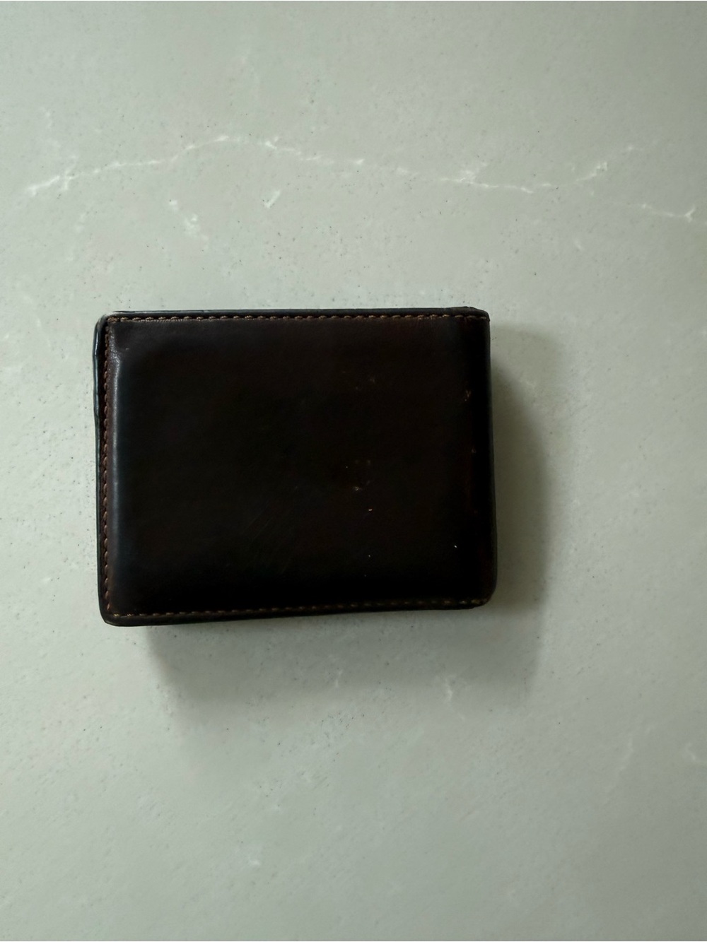Vintage Coach Brown Leather Bifold Wallet with ID Window